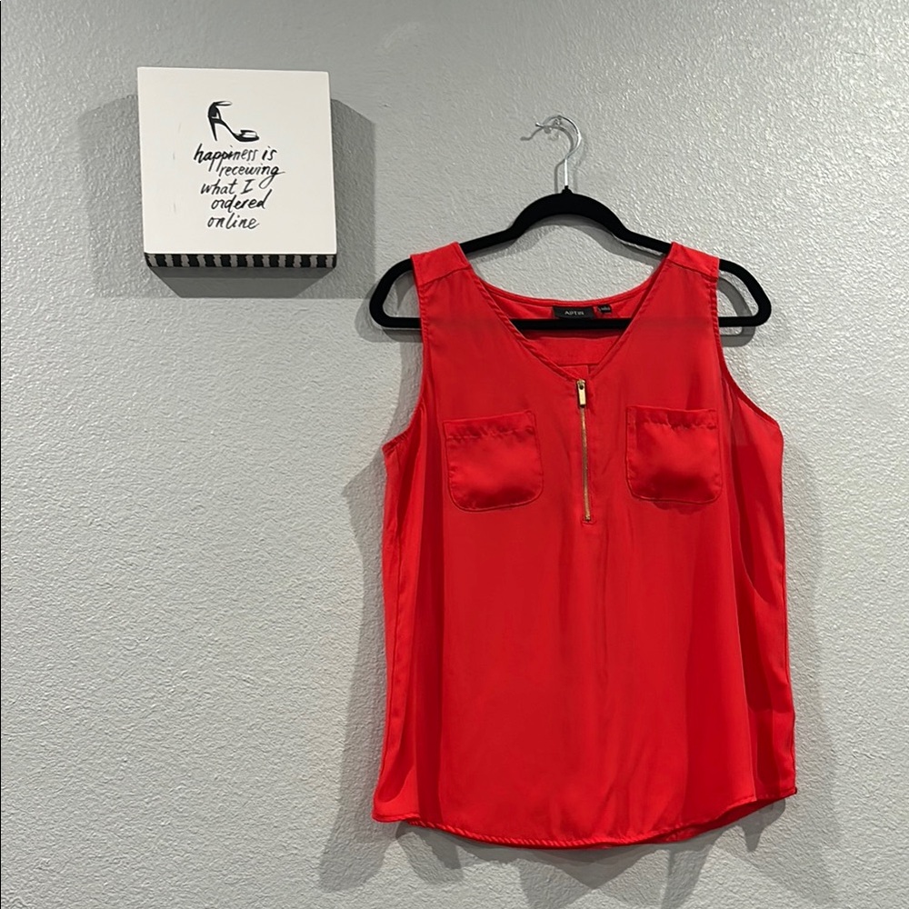 Apt. 9 Red Sleeveless Tank Top